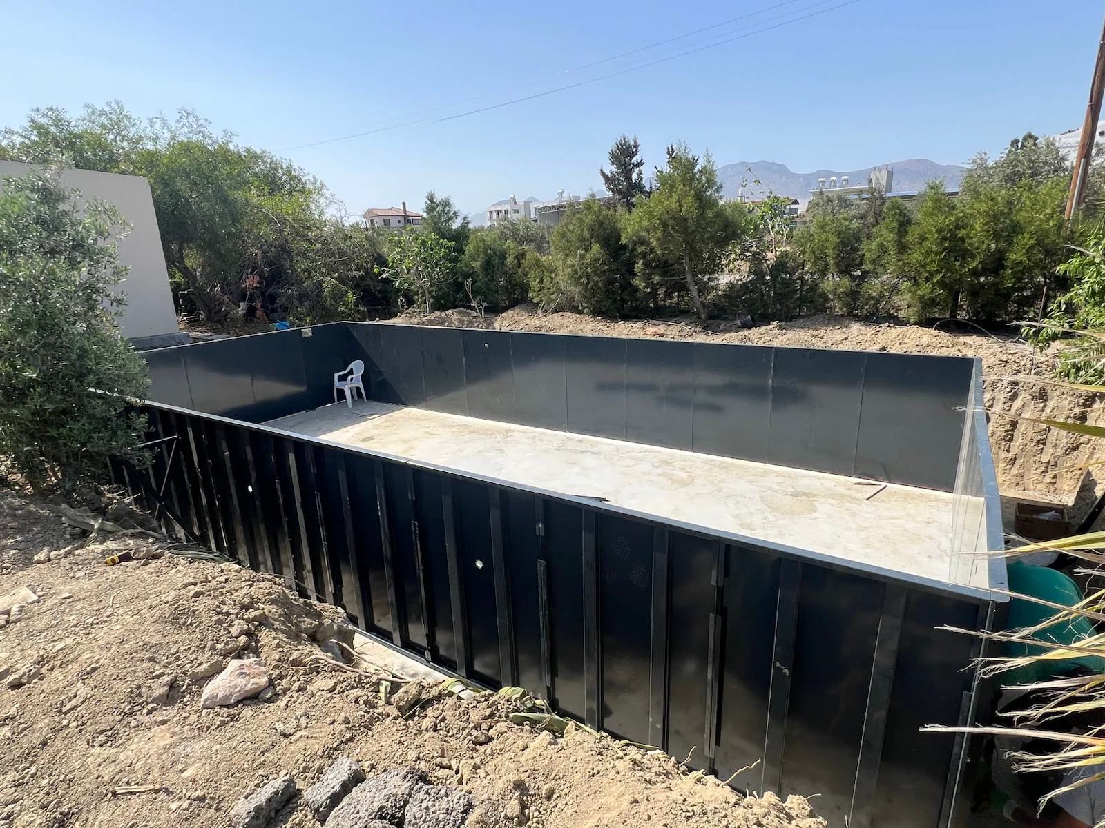 Demirhan 5×10 m panel liner havuzunun panel gövde içi