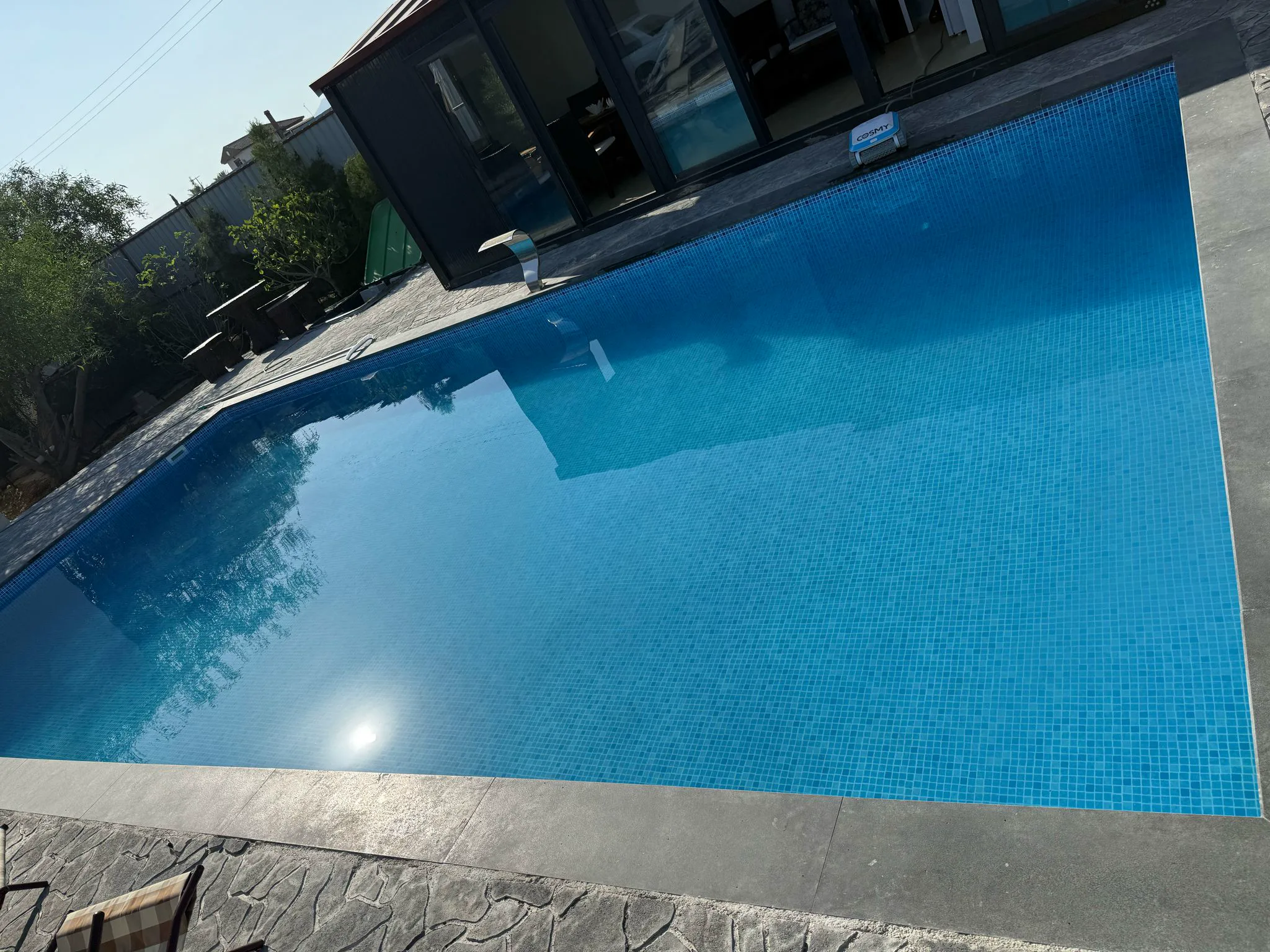 Demirhan’da tamamlanmış 5×10 m panel liner havuz